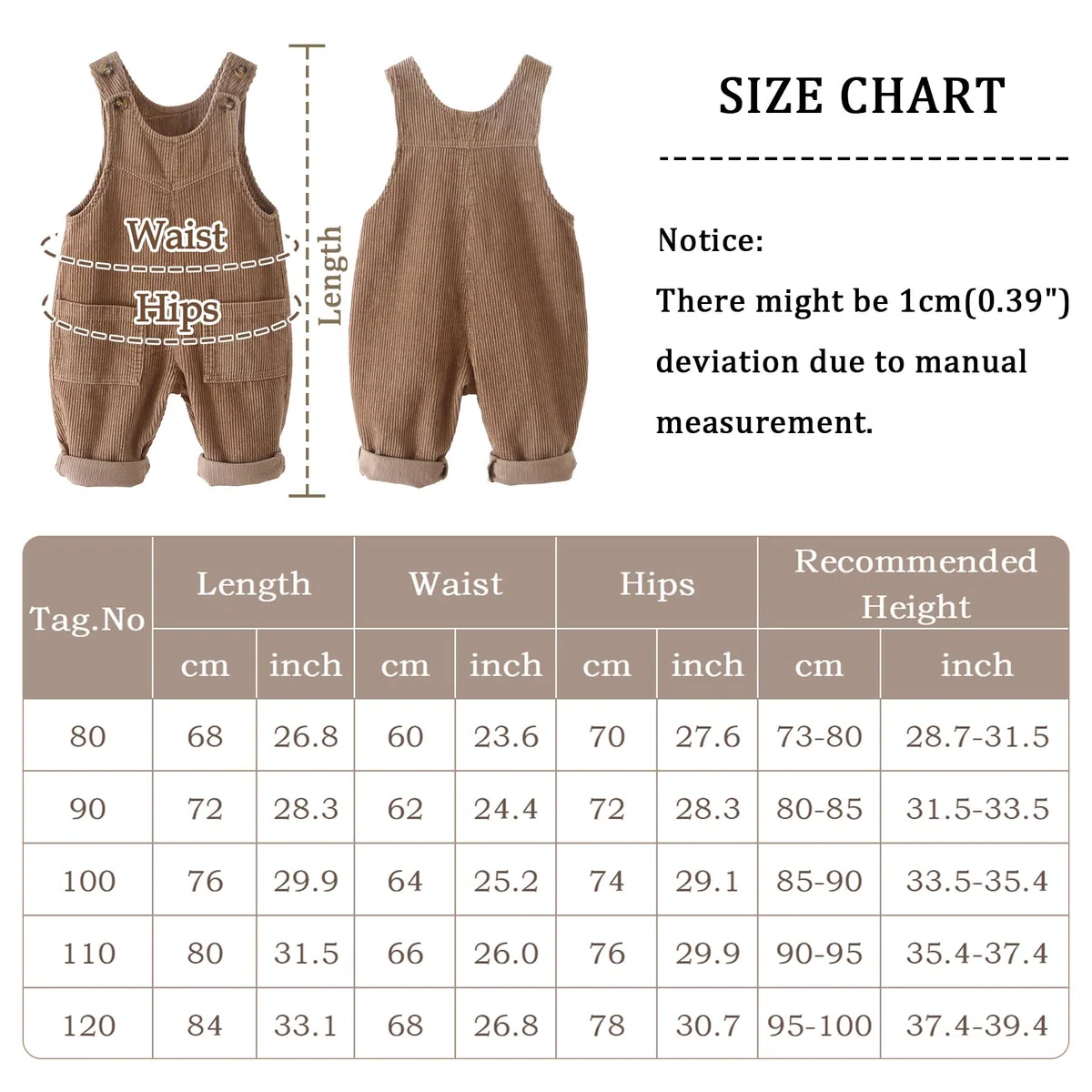 Panegy Baby Cord Latzhose Latzhose Lose Einfarbig Hosenträger Latzhose Hose Weich Retro Einteilig Knopf Lätzchen Hose Overall Outfit Neugeborenen Latzhose für Frühling Herbst