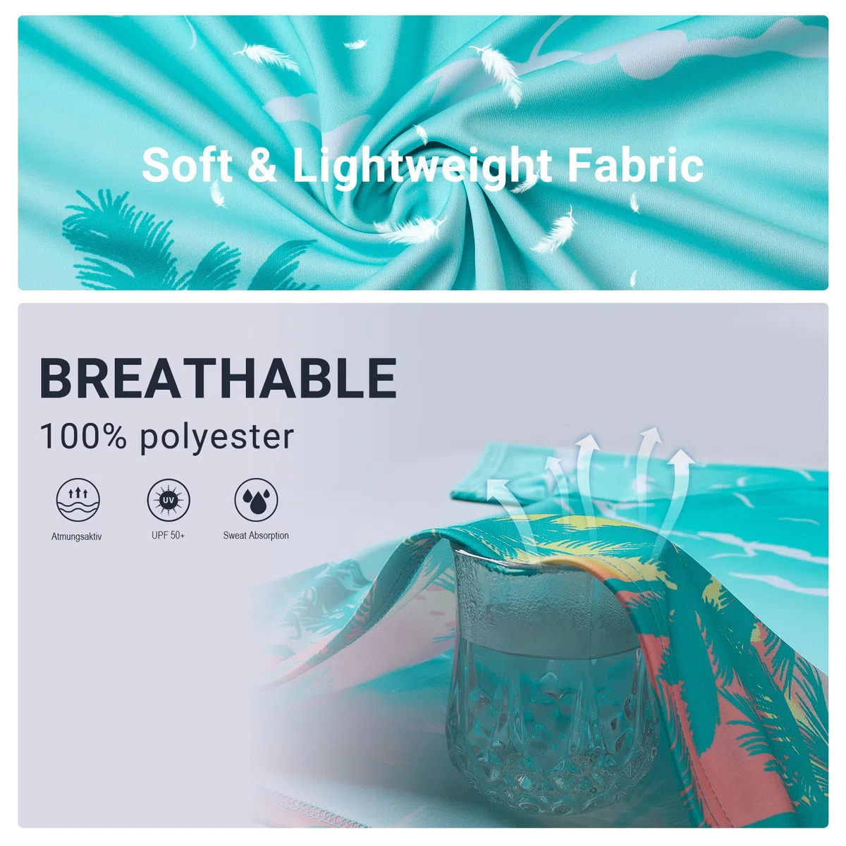 Cimic 1/3er-Pack Rashguard-UV-Shirt für Herren,Wassersurf-Shirt,UPF 50+,UV-Schutz-Schwimm-T-Shirt,schnell trocknend, atmungsaktiv,Sonnenschutz für Outdoor-Surfen,Laufshirt