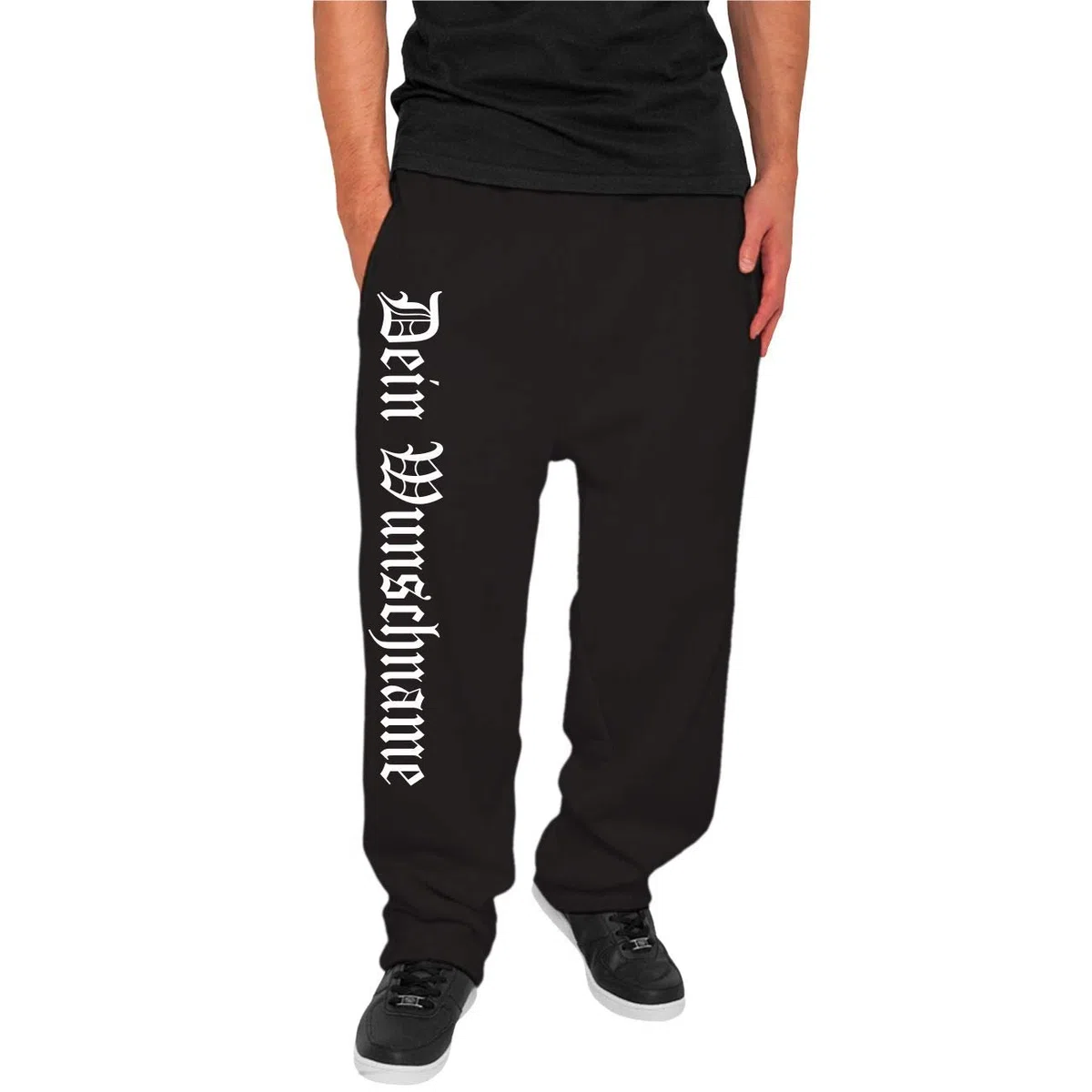 Männer Jogginghose mit WUNSCHTEXT in Old English Schrift Größe S - 10XL