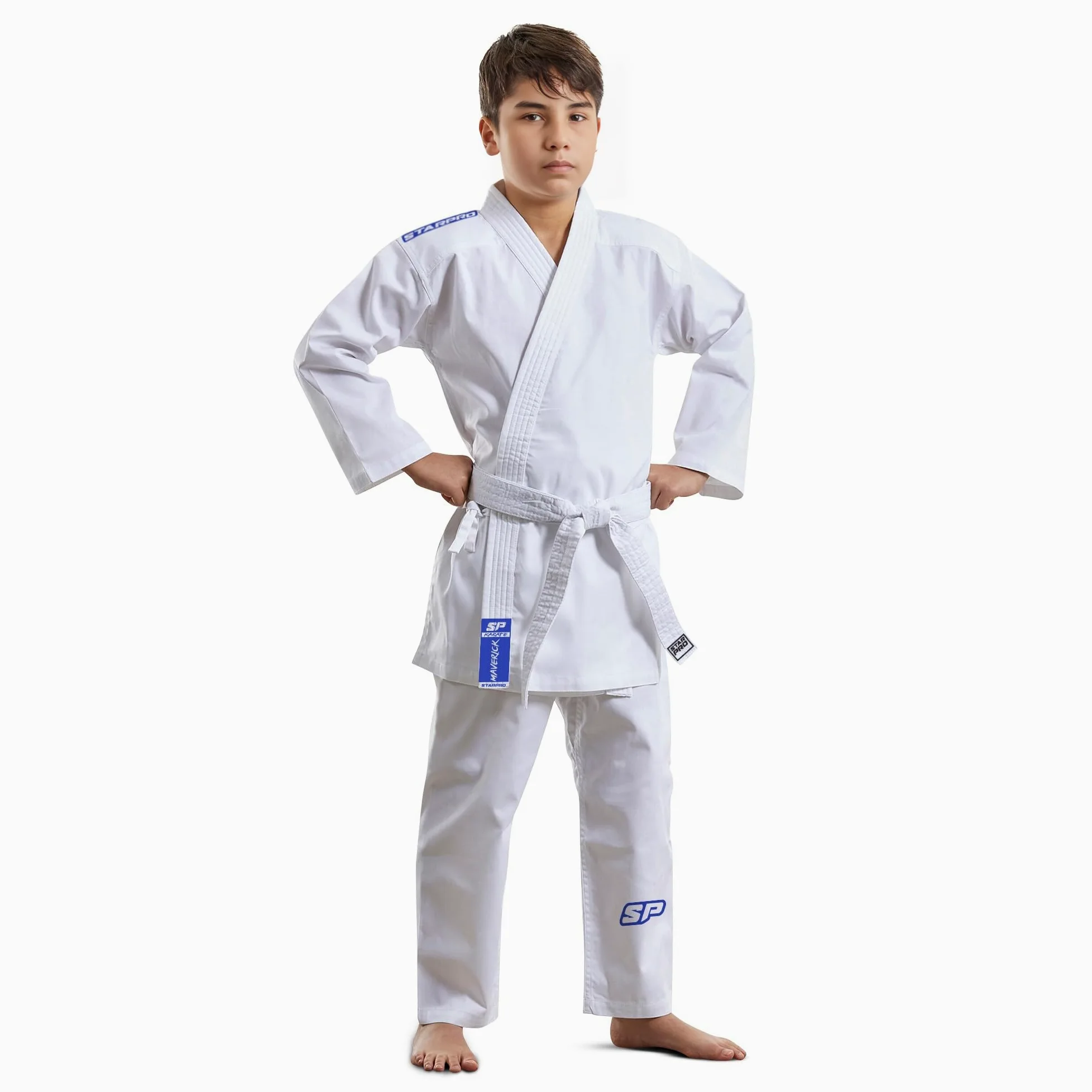 Starpro Karateanzug Weiß – Hochwertiger Kinder Karate Gi mit Gürtel, Leicht & Atmungsaktiv – Ideal für Anfänger & Fortgeschrittene Training