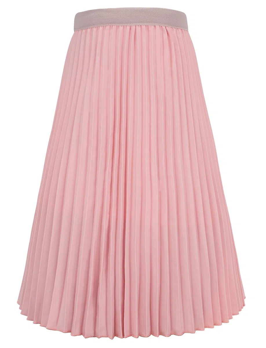 Happy Cherry - Falten Rock Mädchen für Karneval Hochzeits Zeremonie Langer Plissee Röcke Kinder Kurzes Partykleid Elegante Prinzessinnen für Sommer Frühling Herbst Winter - 4-12 Jahre