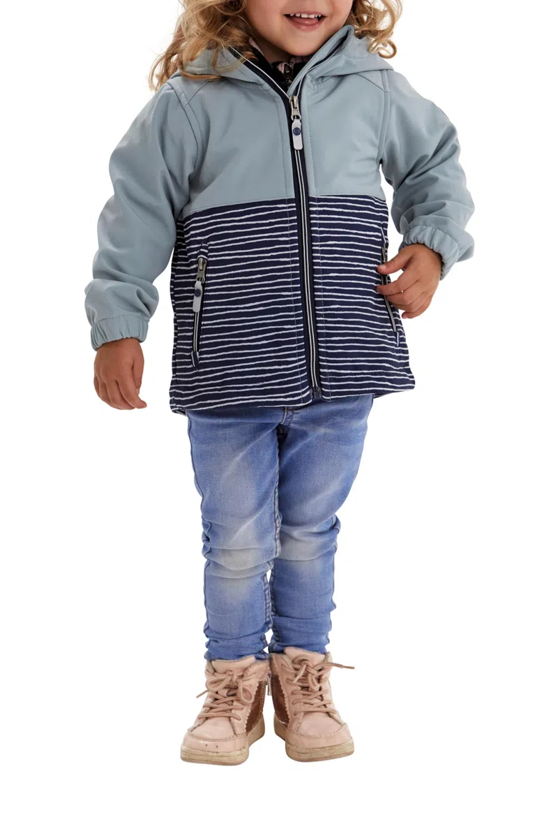 Killtec Kinder Softshelljacke Softshell Jacke mit Kapuze Mini Softshelljacke wasserabweisend