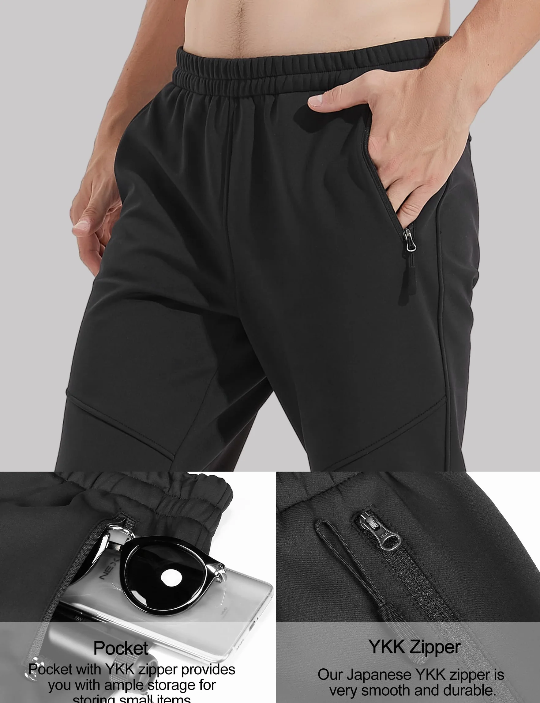 INBIKE Outdoorhose Laufhose Fahrradhose Winter Winddicht Warm und Atmungsaktiv Herrenhose für Laufen Radfahren Training Wandern Jogging LM8635