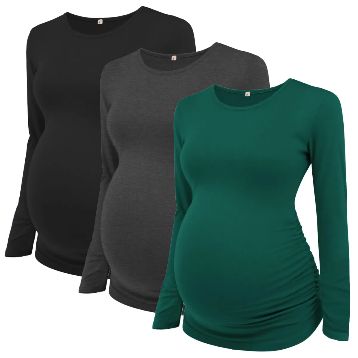 Damen Umstandsmode Lange ärmel 3er Pack Umstandsshirt