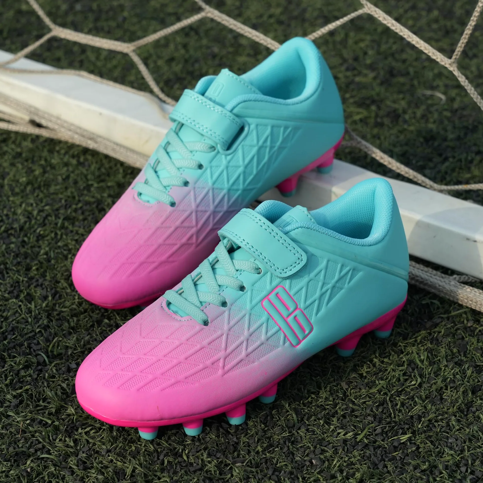 JABASIC Fussballschuhe Kinder Firm Ground Football Schuhe Jungen Mädchen Fußballschuhe mit Fußball-Socken