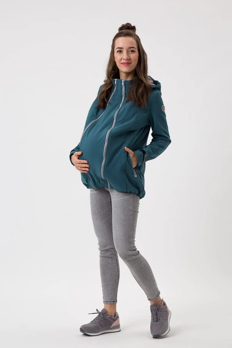fun2bemum Enigma 5in1 BACK/FRONT Softshell Jacke,Tragejacke, Babytragejacke,Schwangerschaftsjacke