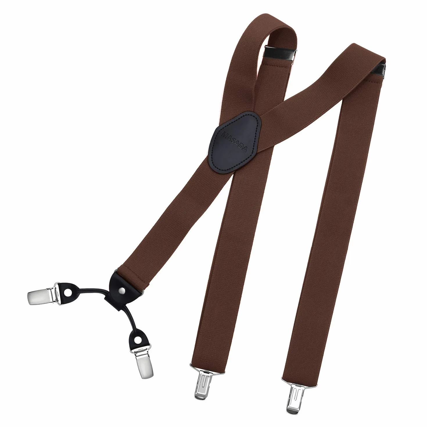 MASADA Hosenträger für Herren mit robusten Clips stufenlos verstellbar 3,5 cm breit und bis zu 195 cm Körpergröße