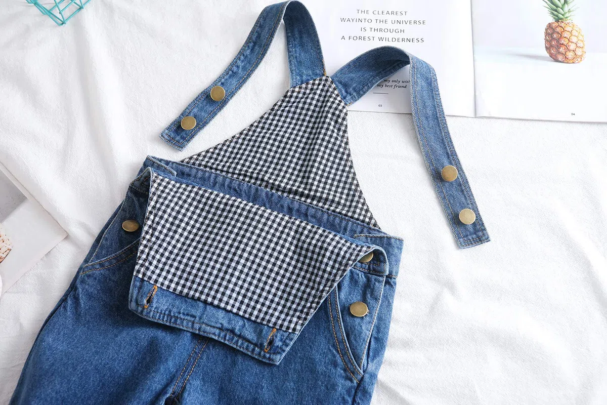 KIDSCOOL SPACE Baby Boy Girl Jean Overalls,Kleinkind zerrissene Denim süße Arbeitskleidung