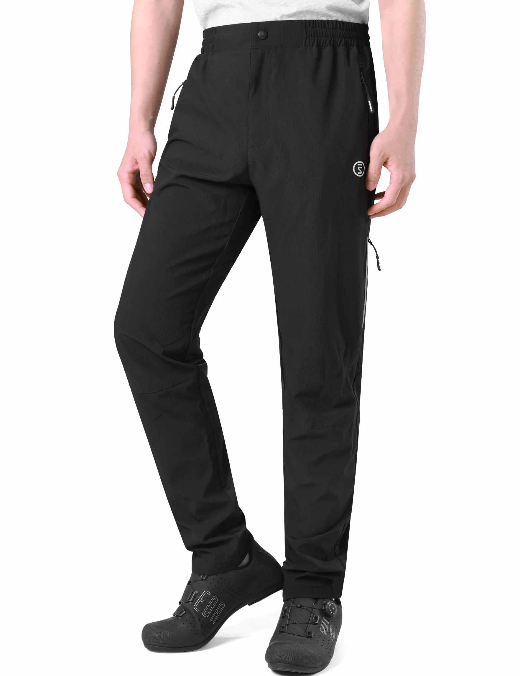 INBIKE Herren Fahrradhose Lang Sommer SPF 50+ Schnelltrockende Atmungsaktive Gym Hose MTB Rennrad Jogging mit Reißverschlusstaschen LP702