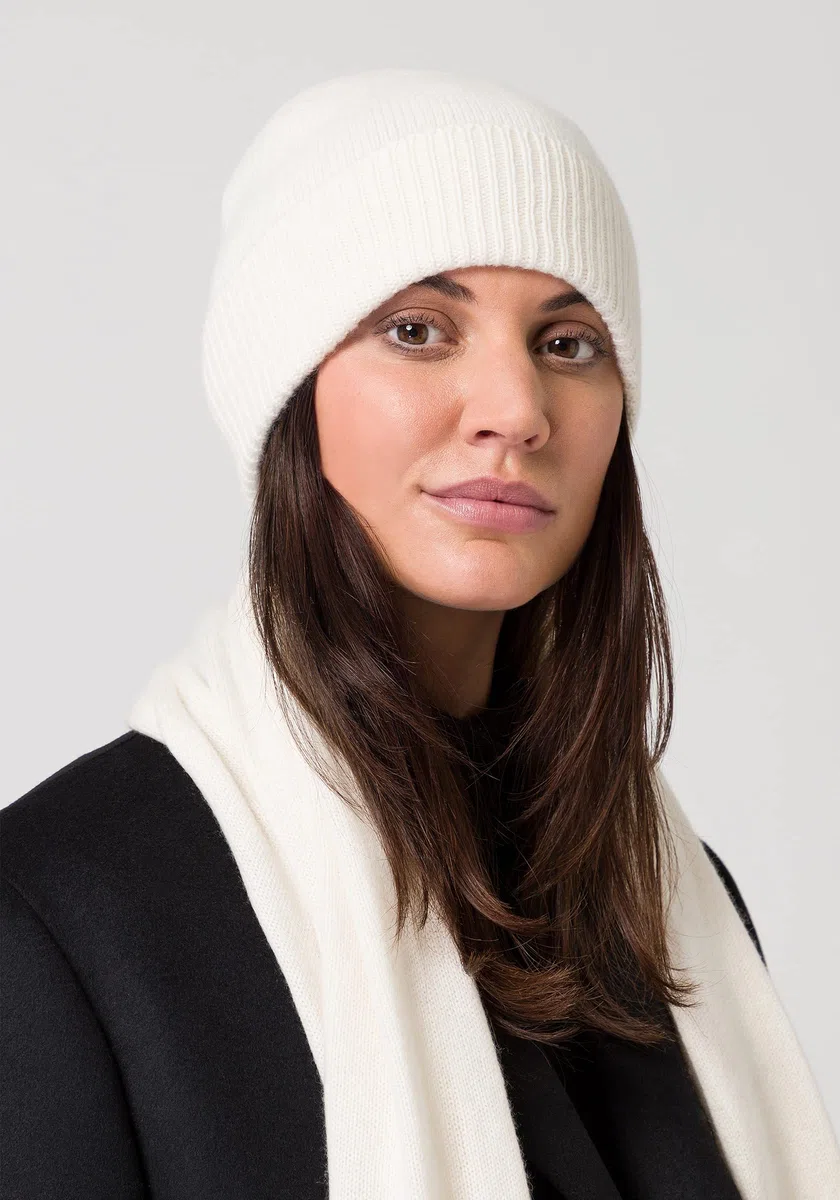 Style & Republic Kaschmir Sport Mütze-Beanie Damen aus 100% Cashmere - Dein kuscheliger Premium Beanie für stilvolle Herbst- & Winter-Momente, One-Size/Einheitsgröße