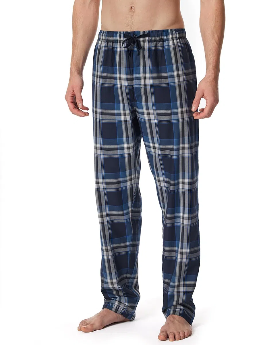 Schiesser Herren Schlafhose Lang Web - Mix + Relax - Organic Cotton Pyjamaunterteil (1er Pack)