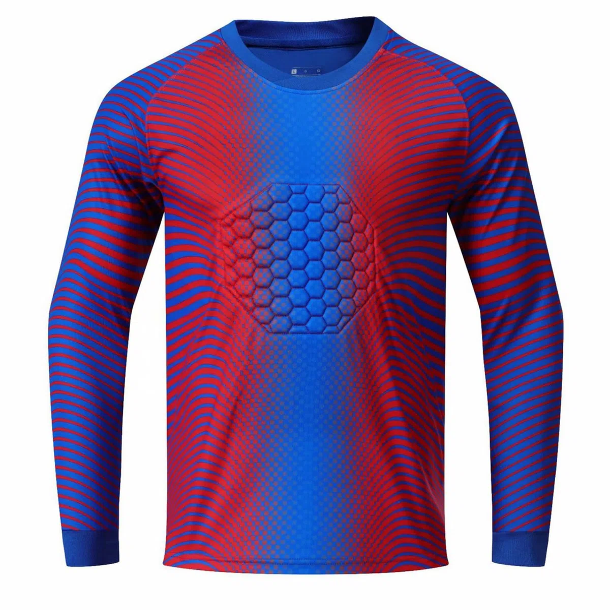 Sxiwei Torwart Unterziehshirt Gepolstert Langarm Protektionsshirt für Jungen Kinder Sport Shirt Torwarttrikot Tops Schnelltrocknend Sportswear