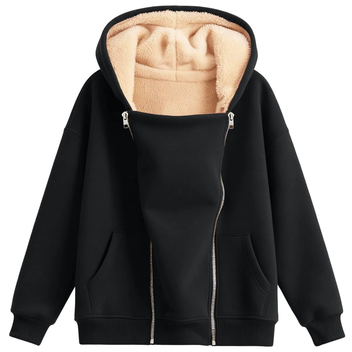 Tragejacke für Mama und Baby,Umstandsjacke mit Babyeinsatz Warm Teddy Fleecejacke Umstands Baumwolljacke Winter Umstandsmode 2 in 1 Teddyfleece Winterjacke Flauschig Weich Plüschjacke große Größe