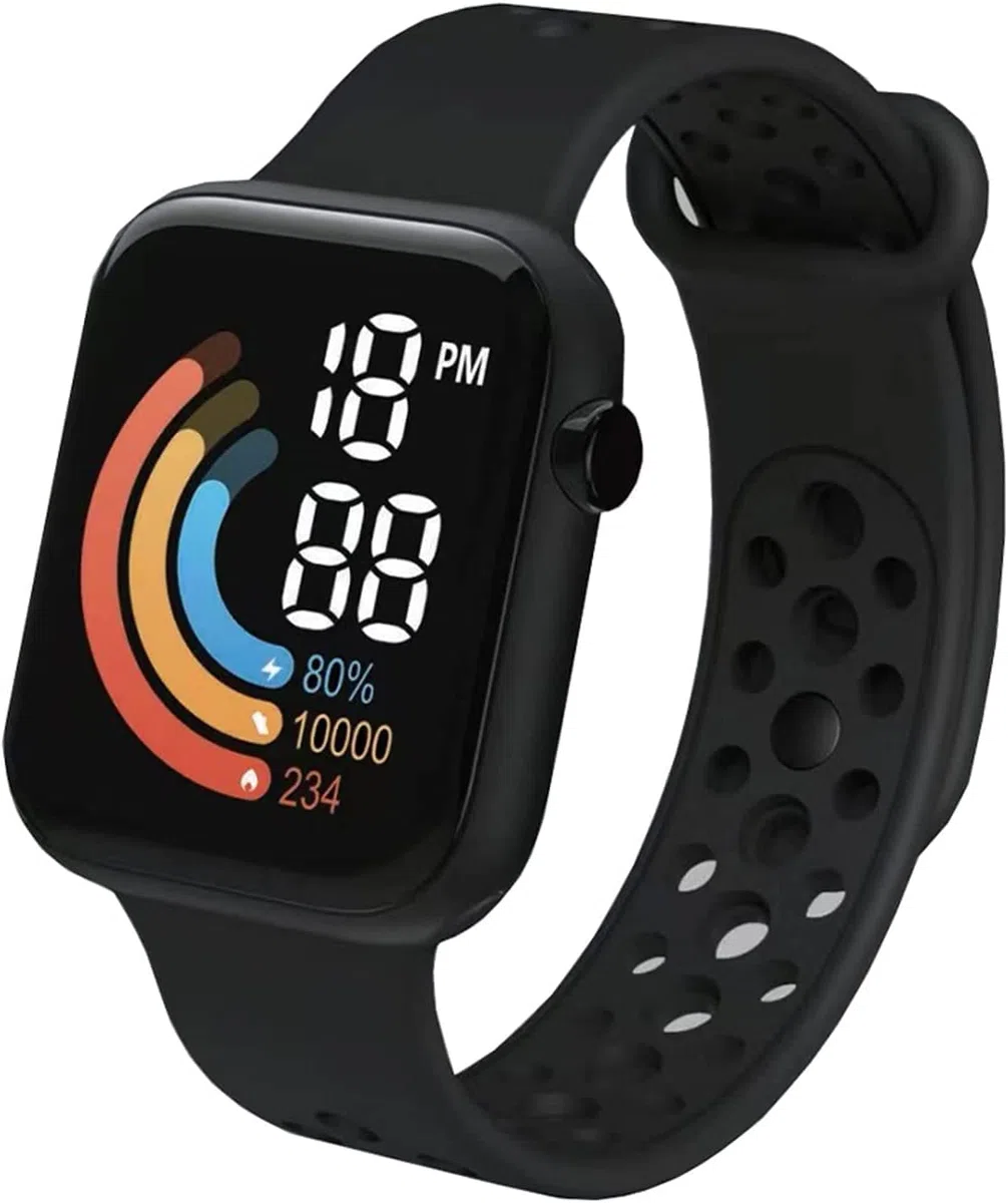 Smartwatch, Kinder Smartwatch, wasserdichte Kinder-Fitness-Aktivitäts-Tracker-Uhr, Mode Digitaluhr, Sports Outdoor Armbanduhr für Jungen und Mädchen im Alter von 3–12 Jahren (schwarz)