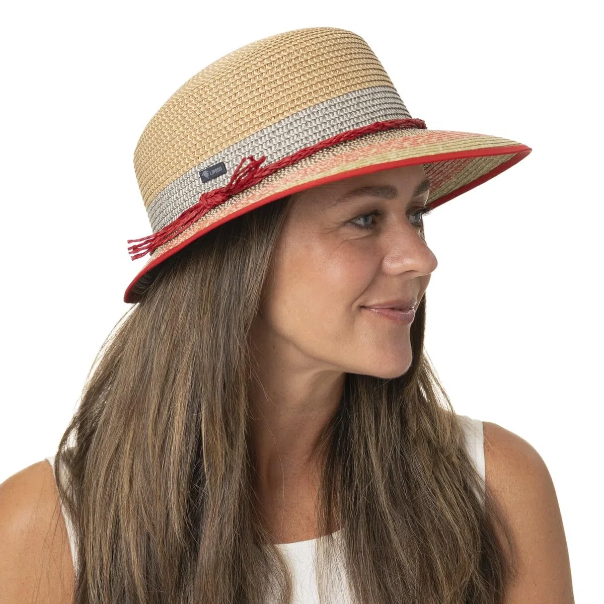 Lipodo Barlinda Schute Strohhut Made in Italy Damen Frühling Sommer