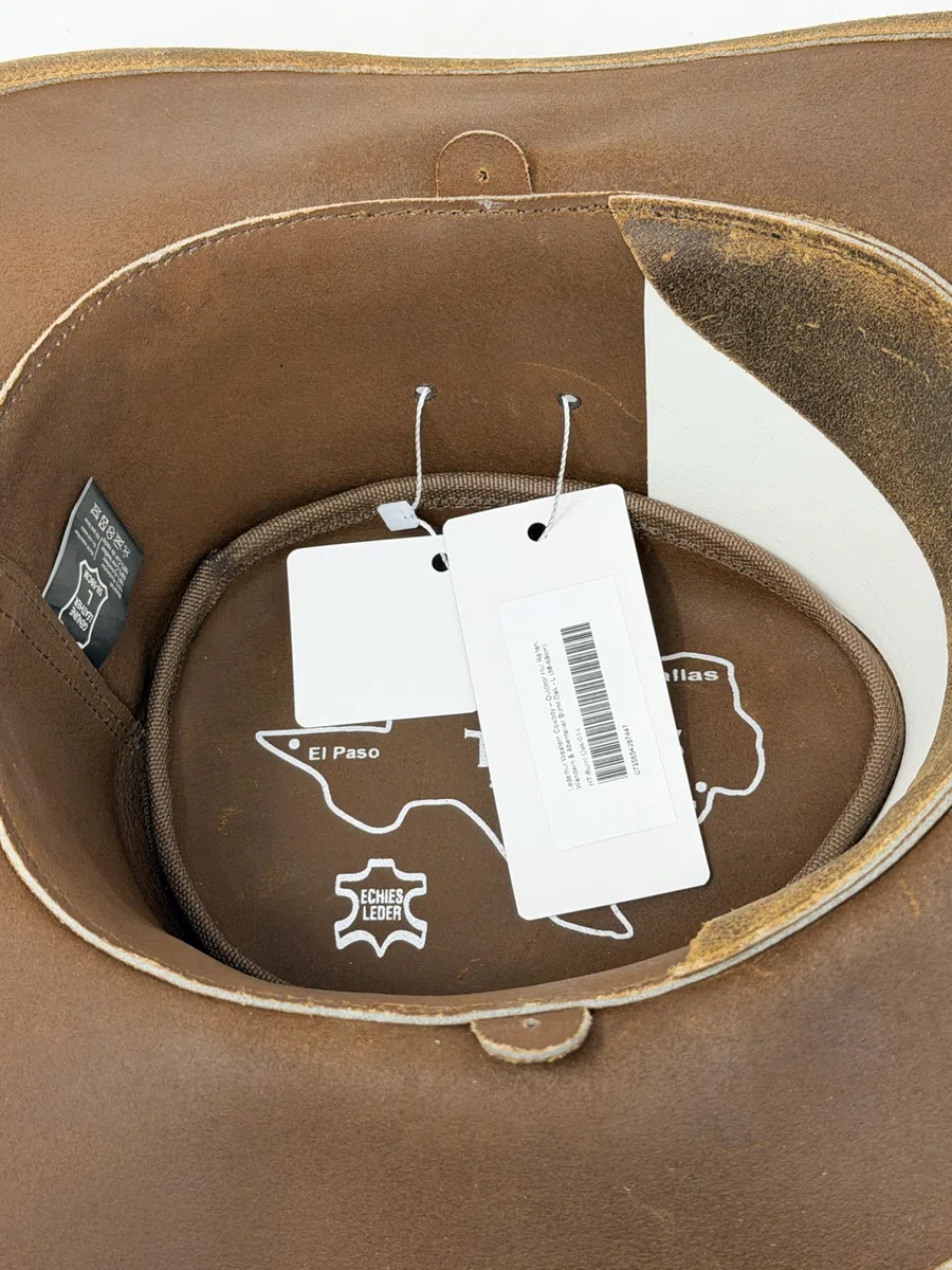 Lederhut Western Cowboy – Outdoor Hut Reiten, Wandern & Abenteuer Burnt Oak