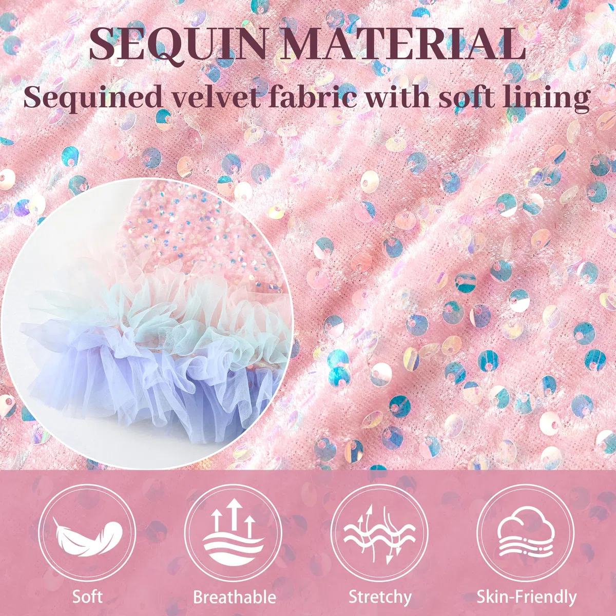 Miipat Baby Mädchen Kleid Samt Pailletten Kappe Ärmel Kleinkind Mädchen Kleider Herbst Winter Elegante Prinzessin Kinder Kleid für Geburtstagsfeier Hochzeit