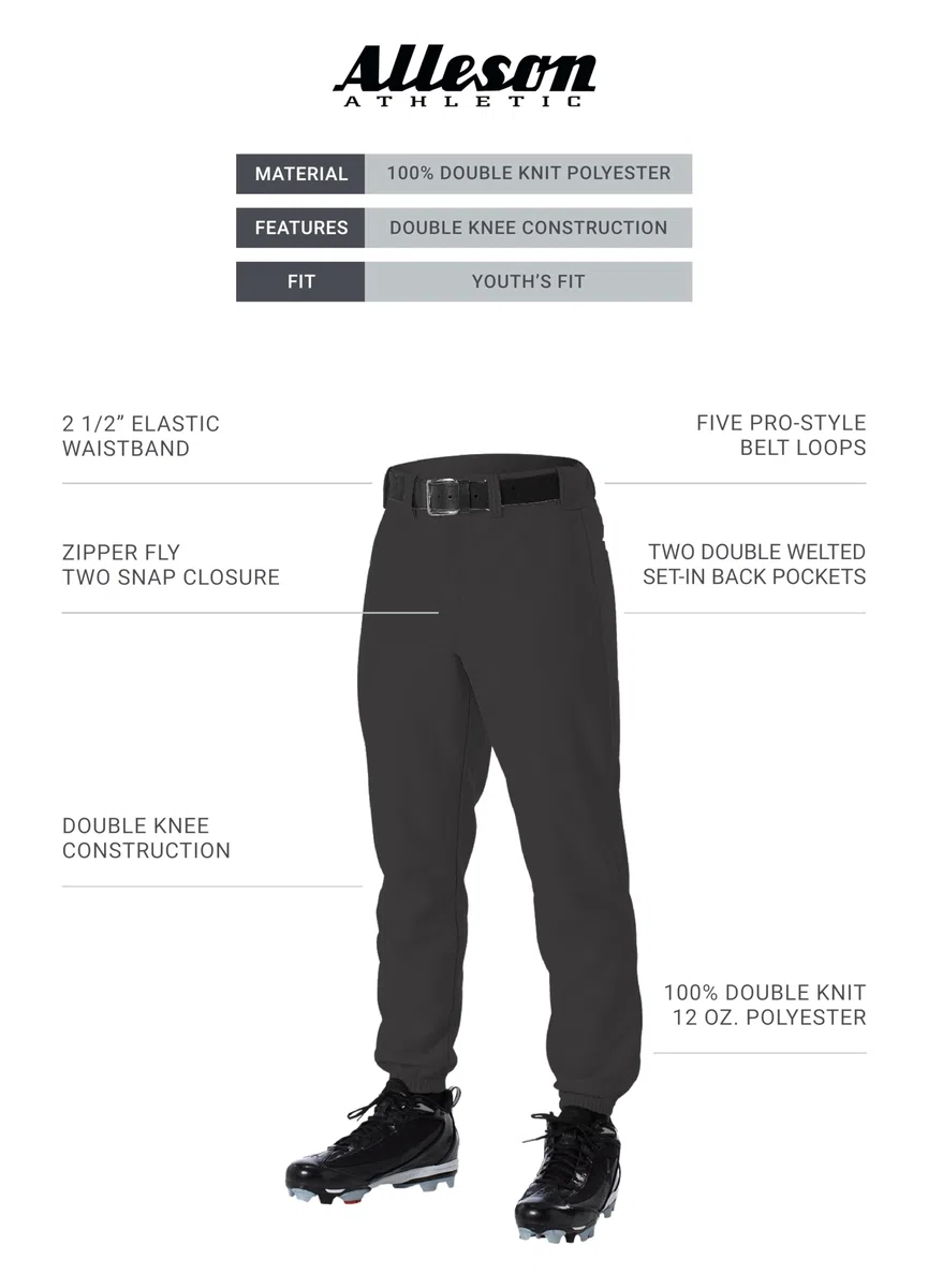 Alleson Athletic Jugend Baseball-Hose mit elastischer Unterseite