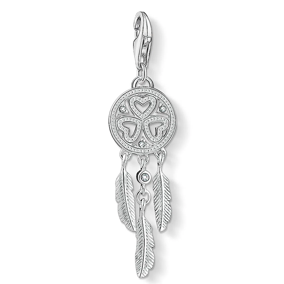 THOMAS SABO Charm-Anhänger Traumfänger Herzen 925er Sterlingsilber
