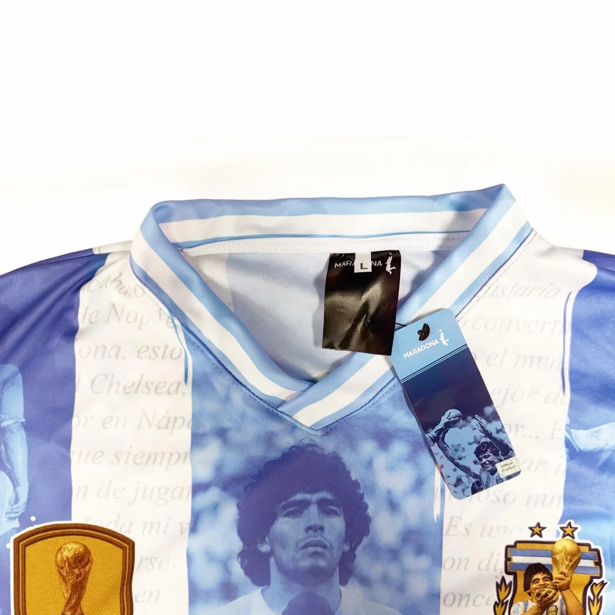 Soul up Fußballtrikot Diego Armando Maradona - EL Pibe de ORO. Offizielle Replica. Argentinien Trikot für Herren und Jungen.