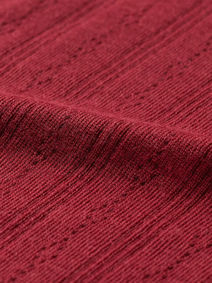 Dilling Kinder Langarmshirt Bio-Merinowolle Pointelle Baselayer Unterwäsche strukturierte Optik atmungsaktiv