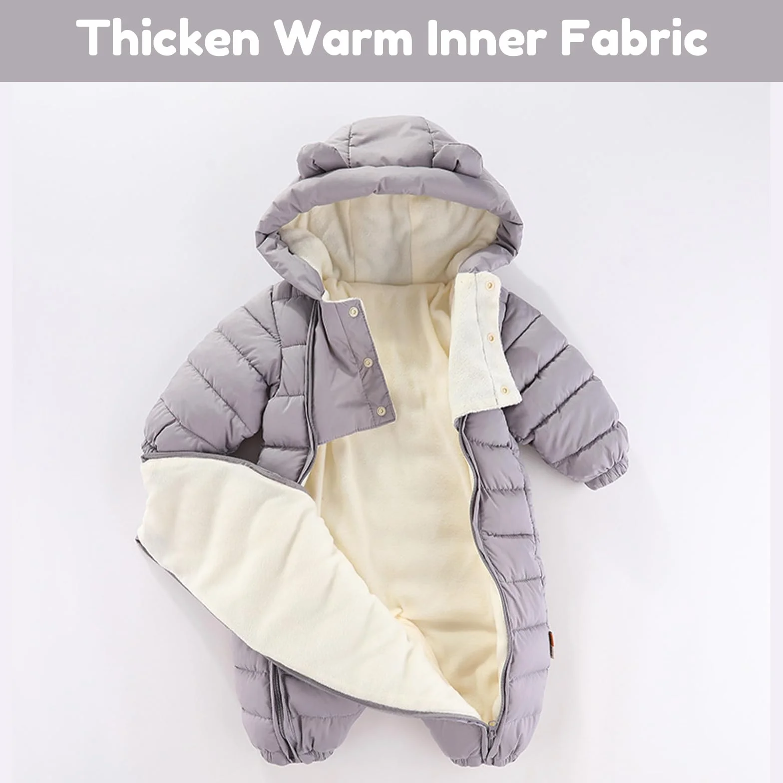 JiAmy Baby Jungen Schneeanzüge Strampler Winter Kapuzen Jumpsuit Mädchen Säugling Schneekleidung Dicke Outfits 0-30 Monate