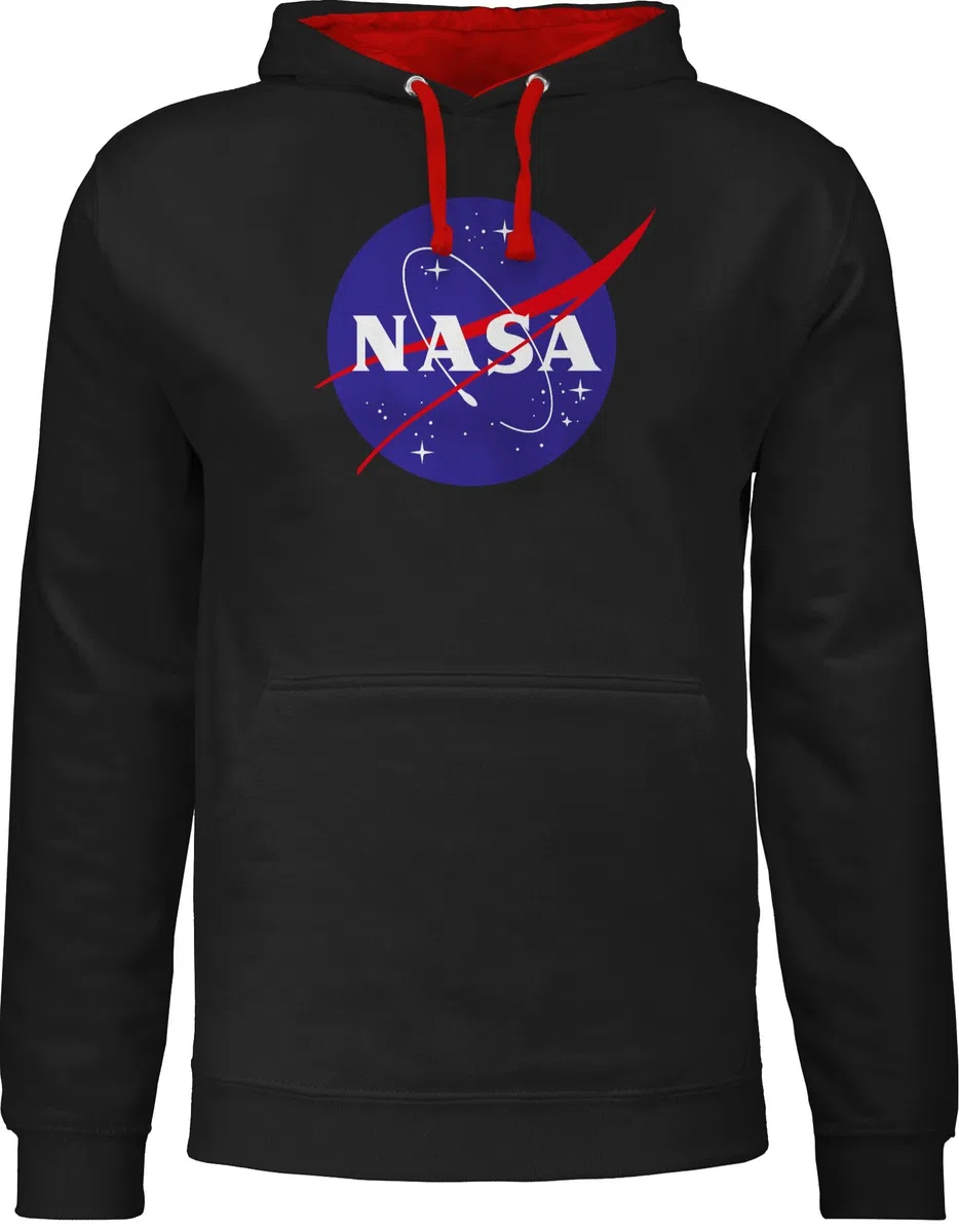 Shirtracer - Pullover Herren Frauen Hoodie Kontrast zweifarbig - Sprüche Statement - Raumfahrt NASA Meatball Logo I