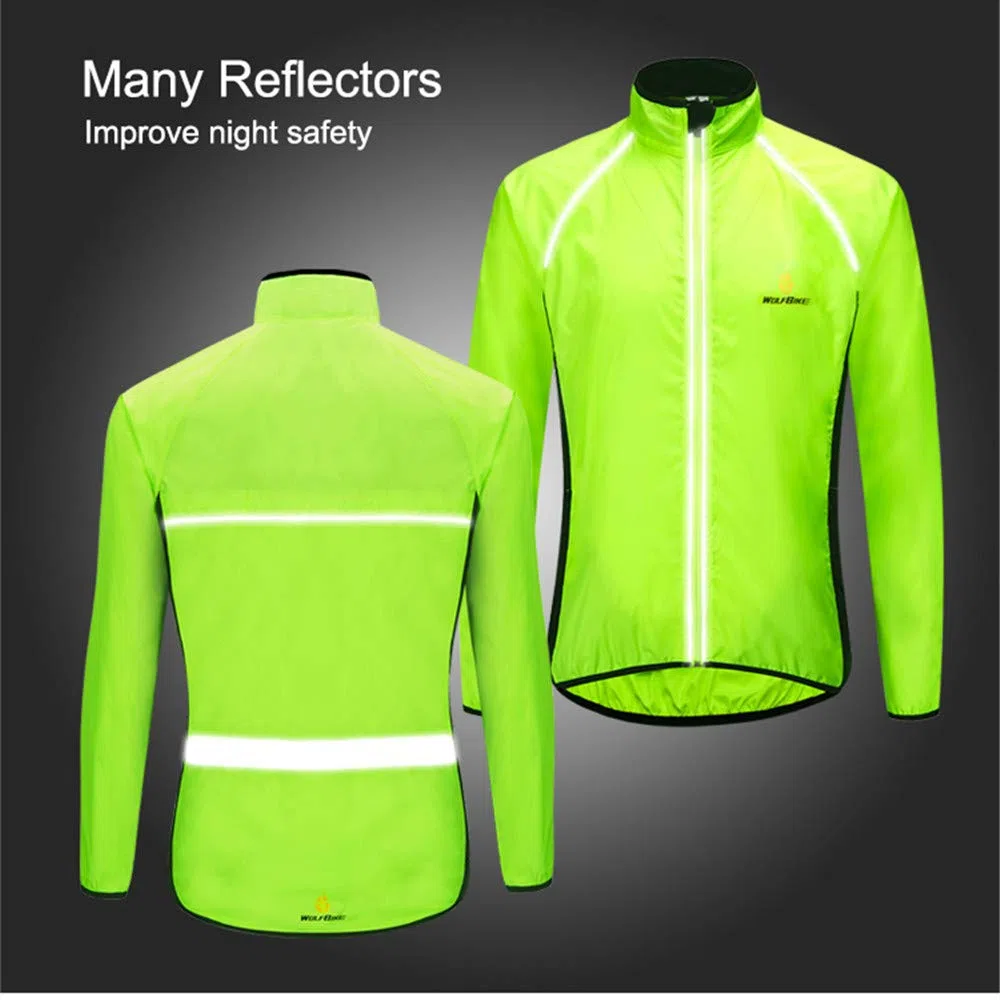 WOSAWE Herren Fahrradjacke Winddichte wasserdichte MTB Mountainbike Jacket Für Radfahren, Joggen & Wandern