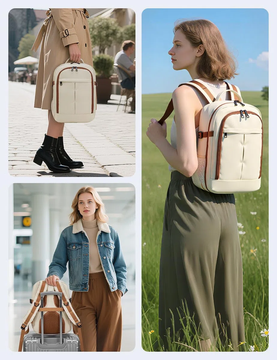 BAGZY 40x30x15cm Handgepäck Rucksack für British Airways jet2 Air France Reiserucksack Flugzeug 14 Zoll Laptop Rucksack Wasserdicht Cabin Kofferrucksack Carry-ons Hand Luggage für Arbeit Damen Herren