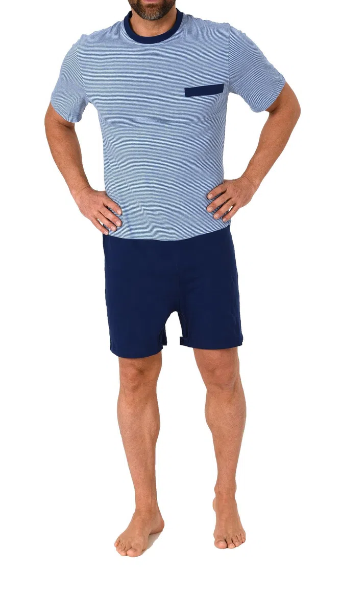 Normann Care Herren Pflegeoverall Kurzarm mit Reissverschluss am Rücken und Bein 181 171 90 504