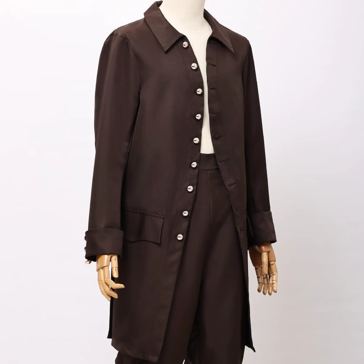 BLESSUME Vintage Retro Mantel Herren Kostüm Jacke Lange Ärm