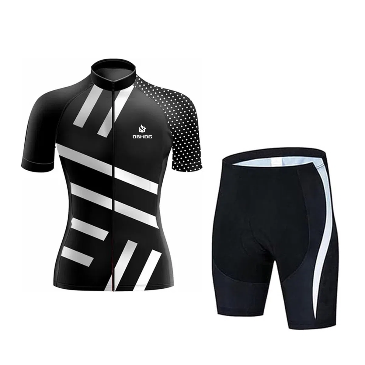 Damen Kurzarm Radtrikot Set Atmungsaktive Jersey Bike Shorts mit 9D Gepolstert Radbekleidung Set für Frauen, Fahrradtrikot