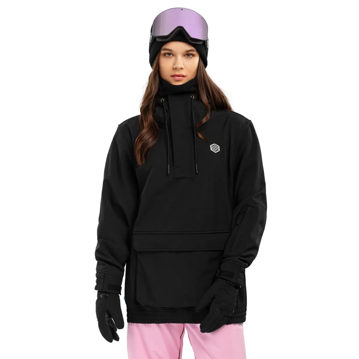 SIROKO - Snowboardjacke mit Kängurutasche für Damen W3-W North Ice