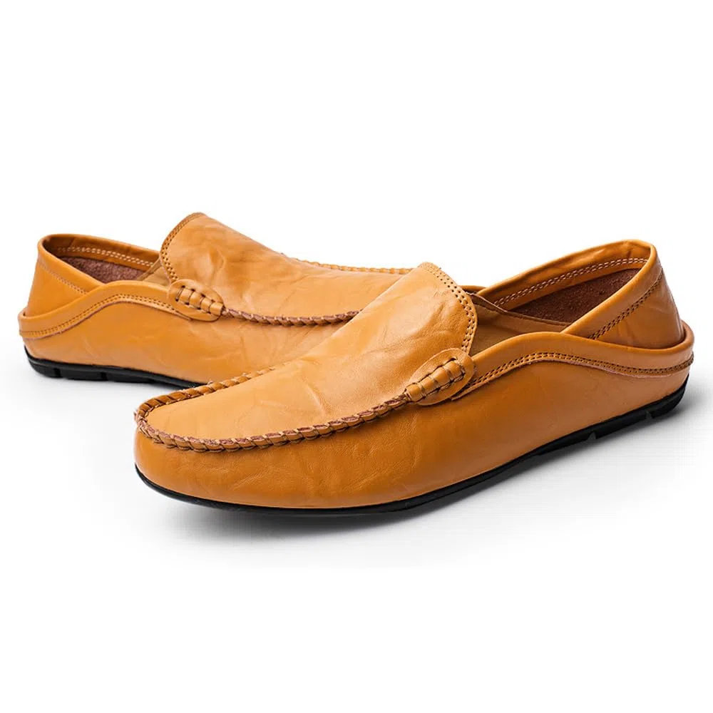 Mokassins Slipper Herren Leder Slip On Fahren Schuhe Leicht Weich Loafers Handgefertigt Flache Business Schuhe EU 39-EU 47
