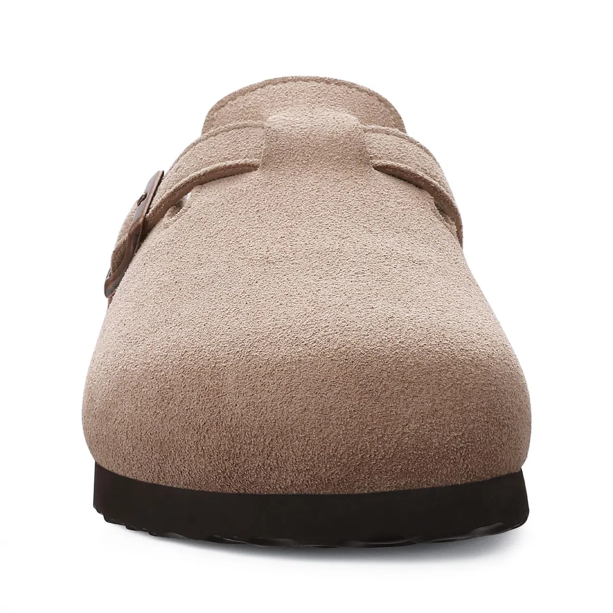Beslip Wildleder Clog für Damen Weiches Kork Fußbett Leder Pantoletten Komfort Kartoffel Schuhe mit Arch Support, Frauen Größe