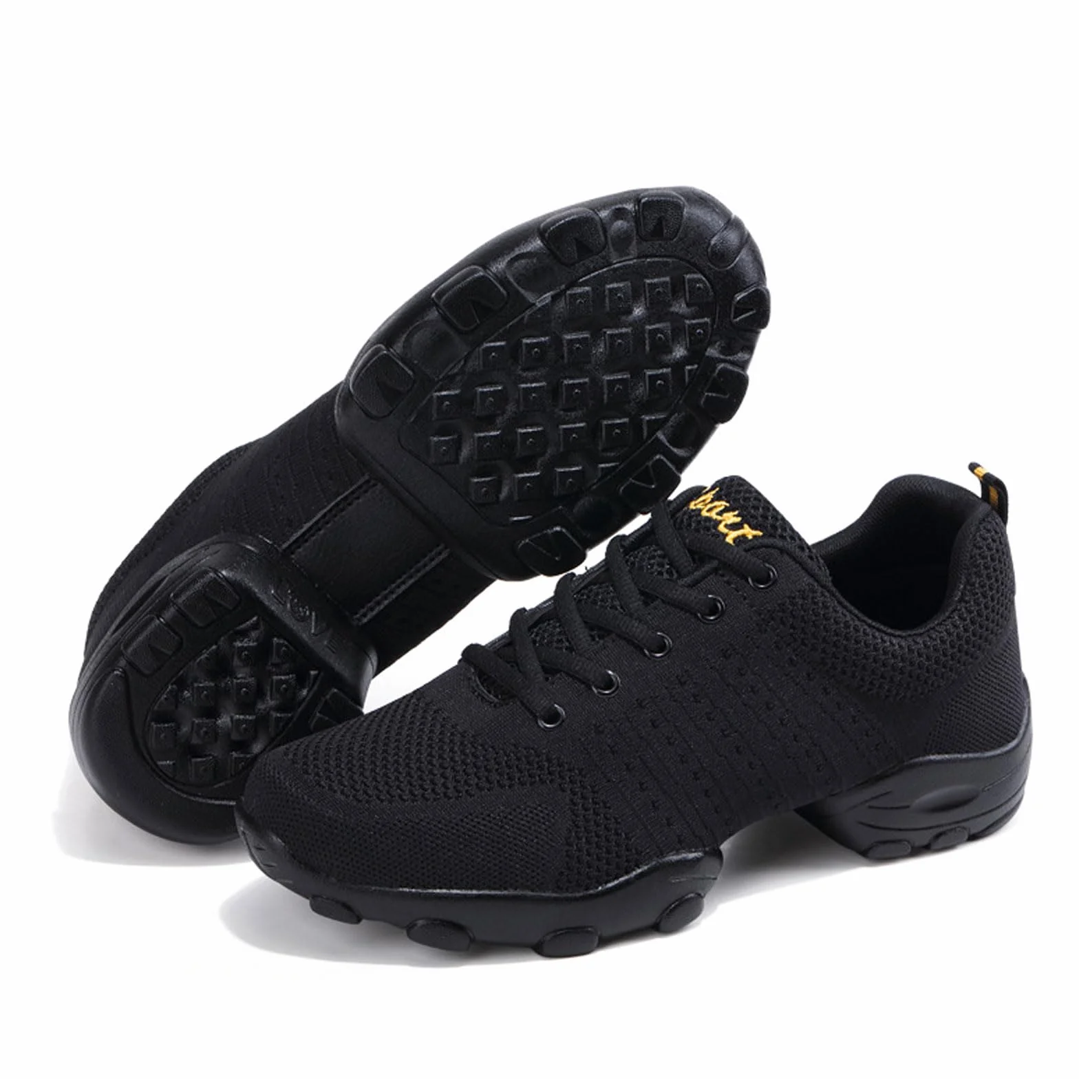 Tanzschuhe für Herren und Frauen - Latein, Line Dance Sneaker mit Geteilten Sohlen - Leicht, Atmungsaktiv für Sport, Wandern, Fitness, Modern, Jazz - Schnürschuhe