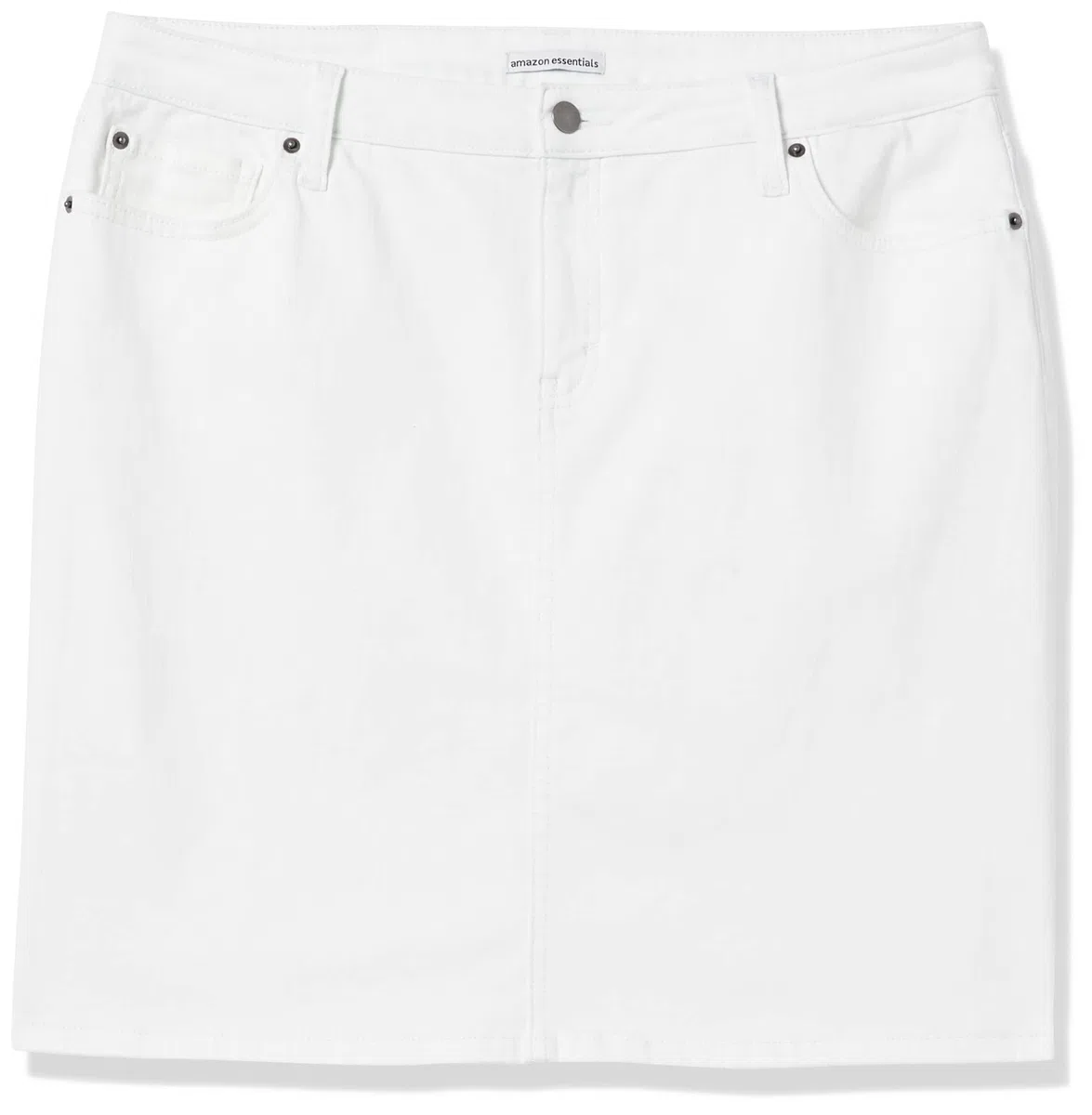 Amazon Essentials Damen Klassischer 5-Taschen-Jeansrock mit Stretchanteil, 60,3cm Länge (Erhältlich in Übergröße)