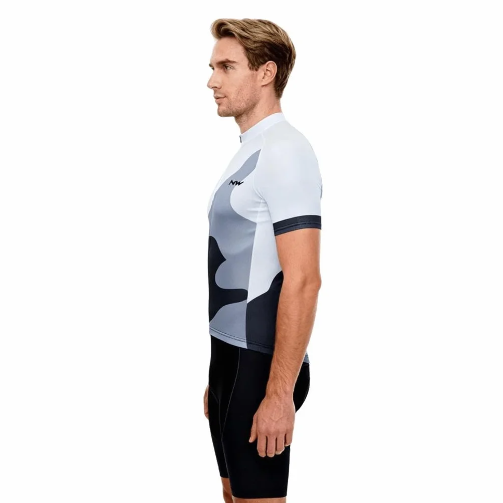 Moxilyn Fahrradtrikot Kurzarm Set für Herren Radtrikot T Shirt Radsport Radtrikot Set Fahrrad Trikot Kurzarm+Radhose mit 9D Gel,Ursprüngliche Gaze Radjacke und Radhose,Cycling Jersey Radtrikot