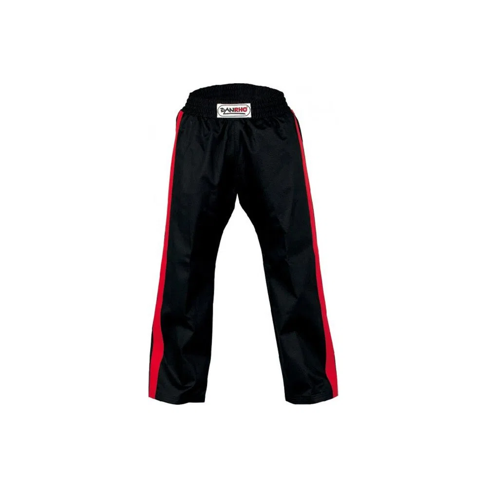 DANRHO Kampfsport Hose "Freestyle", Schwarz/Rot Danrho 160 cm