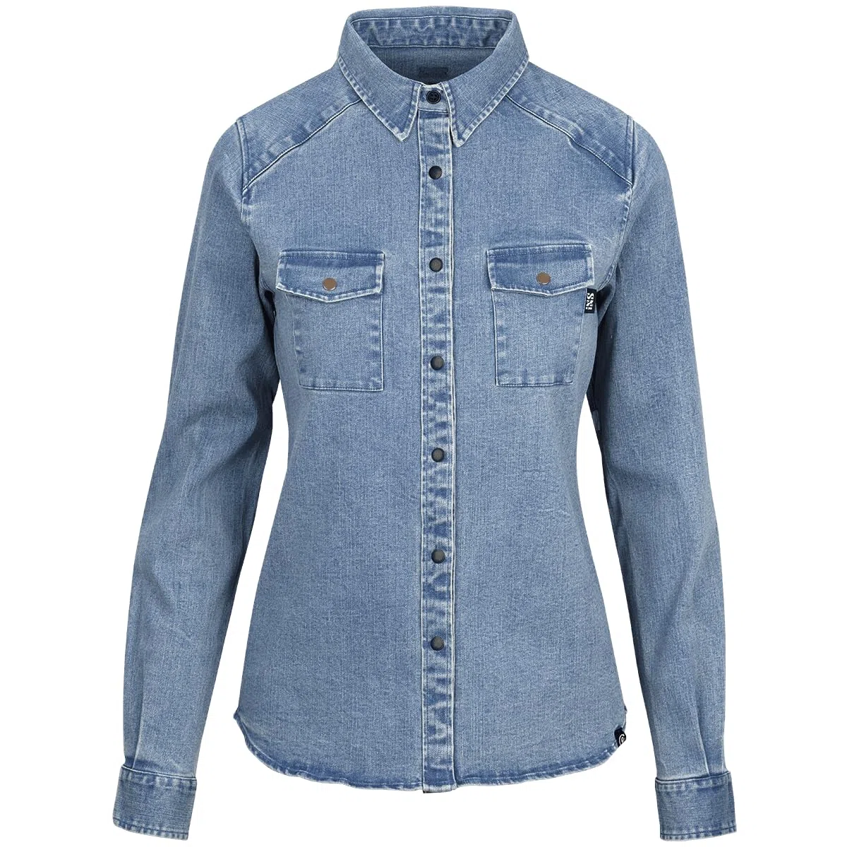 IXS Girls Langarmhemd Carve Digger Organic Denim Blau Gr. L