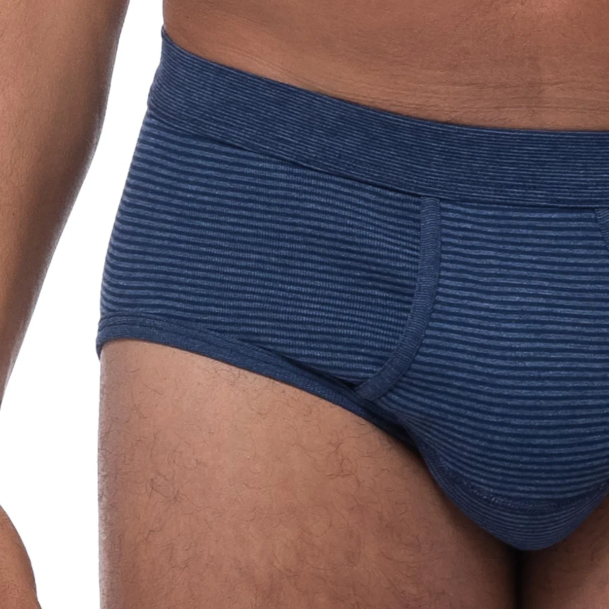 Ammann 3er Pack Jeans - Herren Sport Slip - Unterhose Feinripp mit Eingriff und weichem Komfortbund Größe 5-12 - Dunkelblau und Anthrazit