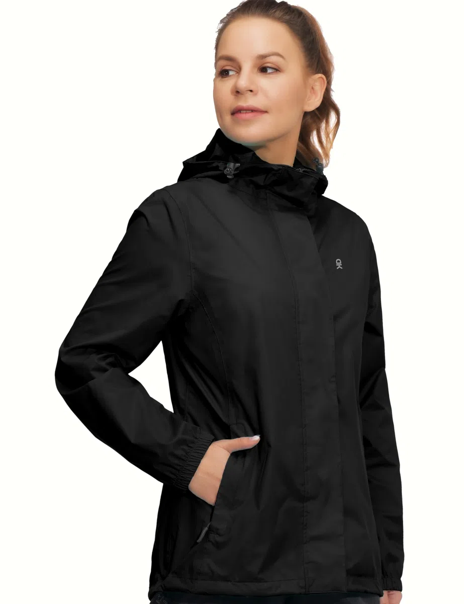 Little Donkey Andy Damen Wasserdichte Faltbar Regenjacke Leichte atmungsaktivem Regenjacke Windbreaker Übergangsjacke Fahrradjacke für Frauen Fahrrad Sport Outdoorjacke