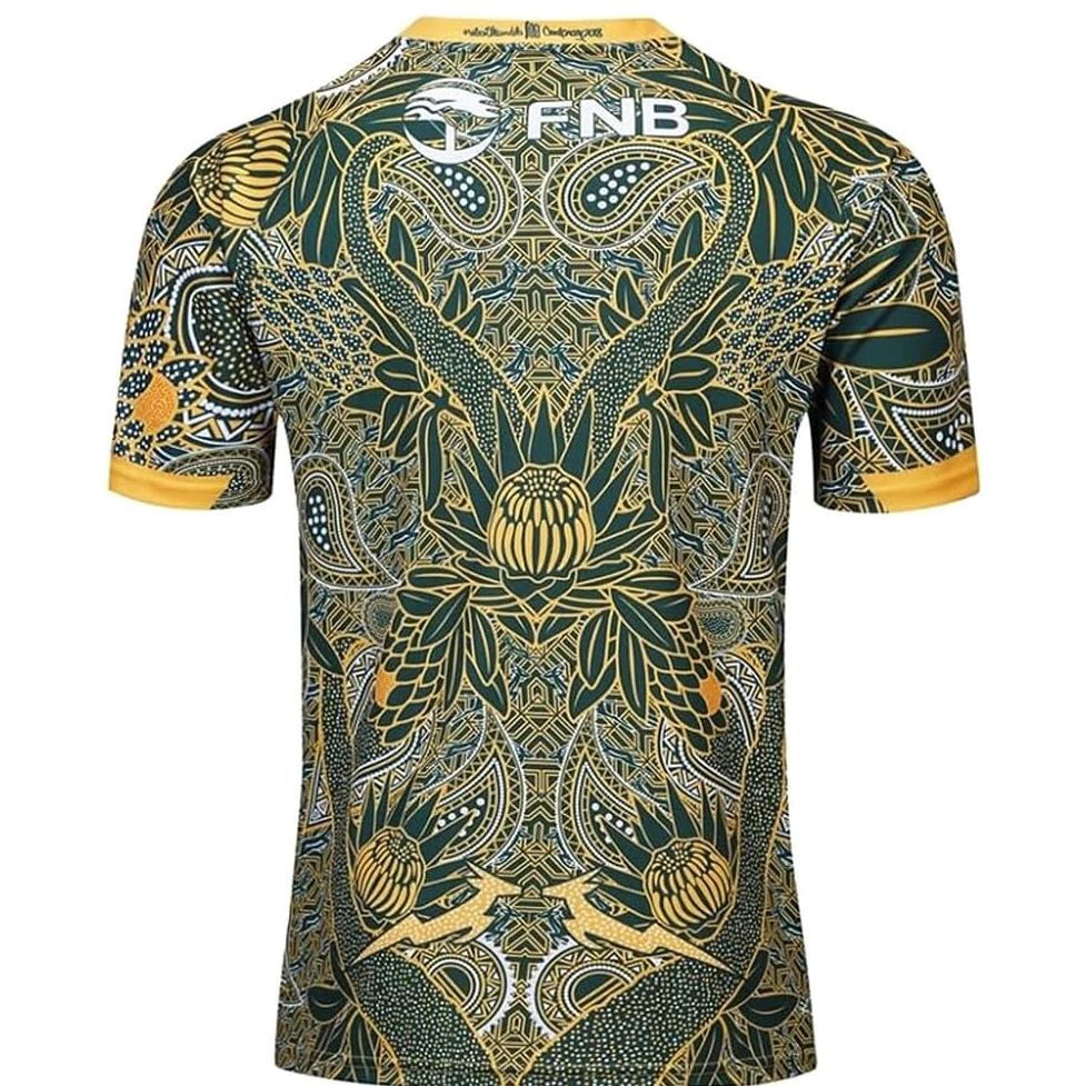 Südafrika Edition Rugby-Trikot, Rugby-T-Shirt, Poloshirt, Herren-Trainingstrikot, Fußballtrikot(S)