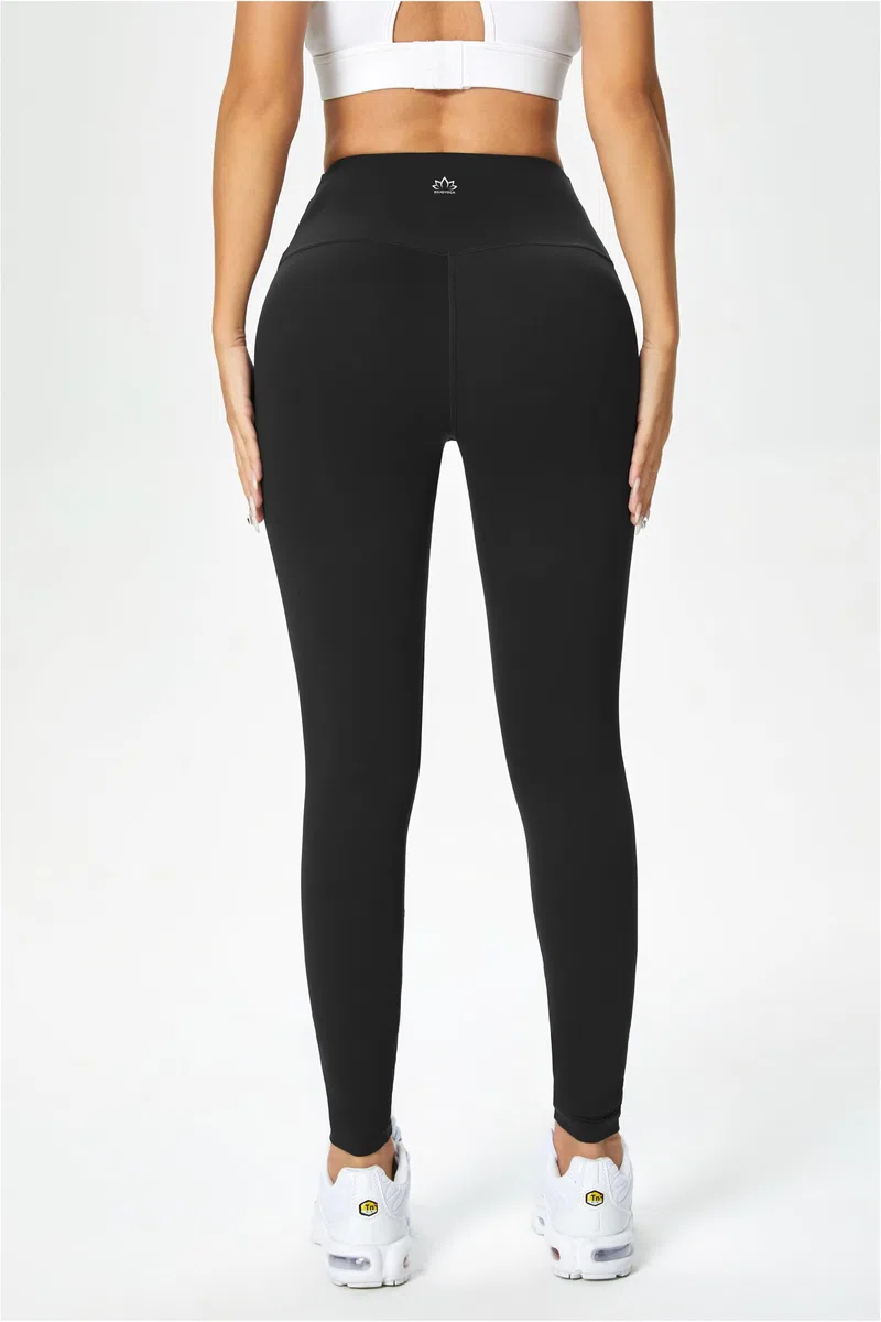 Sport Leggings Damen High Waist mit Innentasche -Blickdicht Leggins Sporthose Laufhose für Yoga Gym