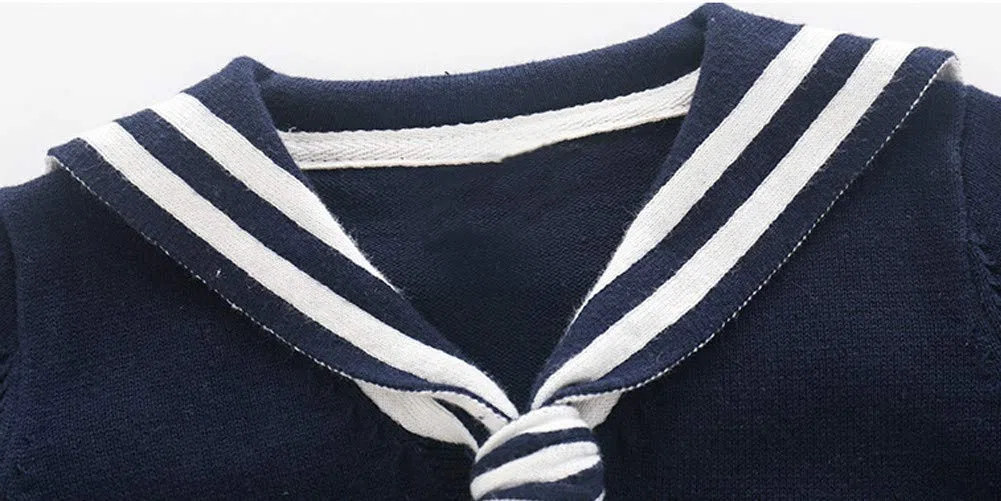Mud Kingdom Boutique Baby Jungen Nautischer Pullover Strampler Streifen