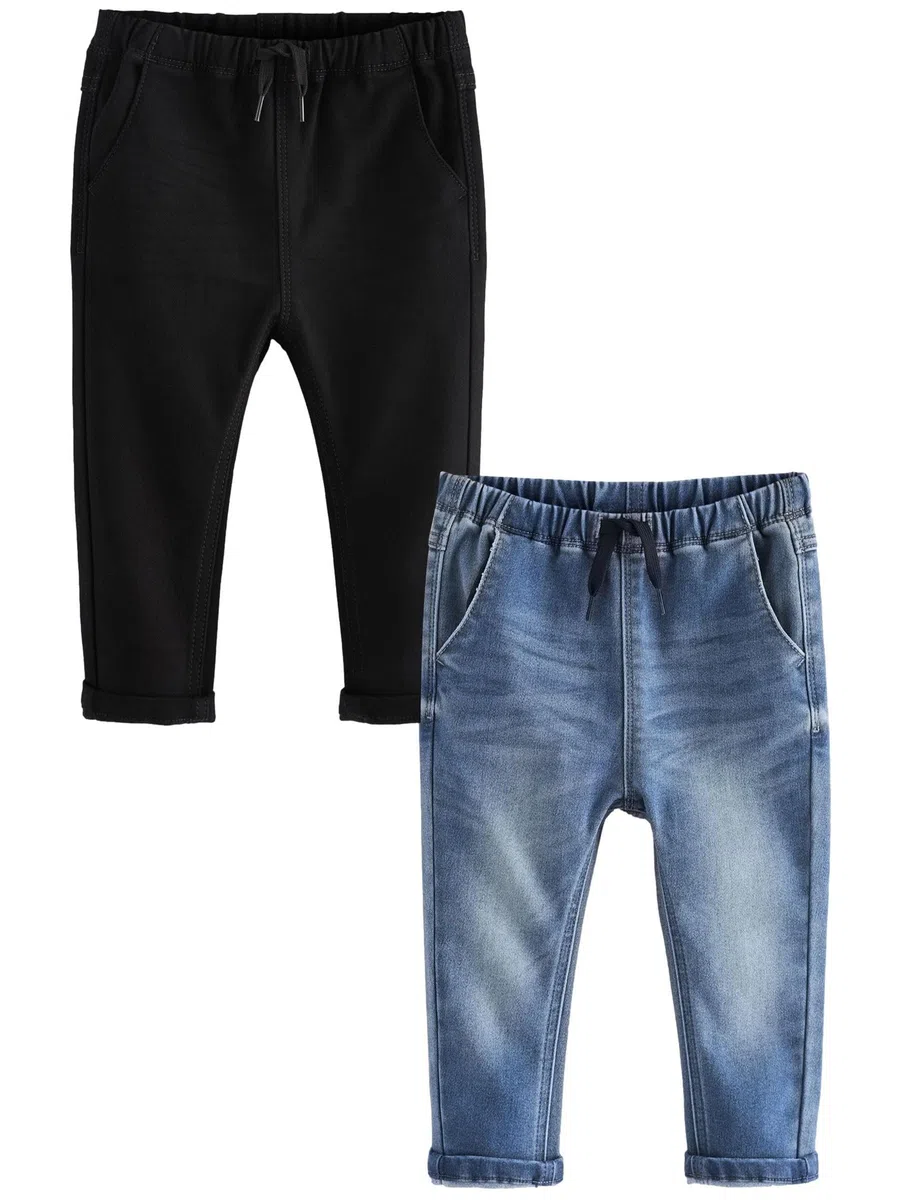 NEXT Jungen 2er-Pack superweiche Schlupfjeans mit Stretch