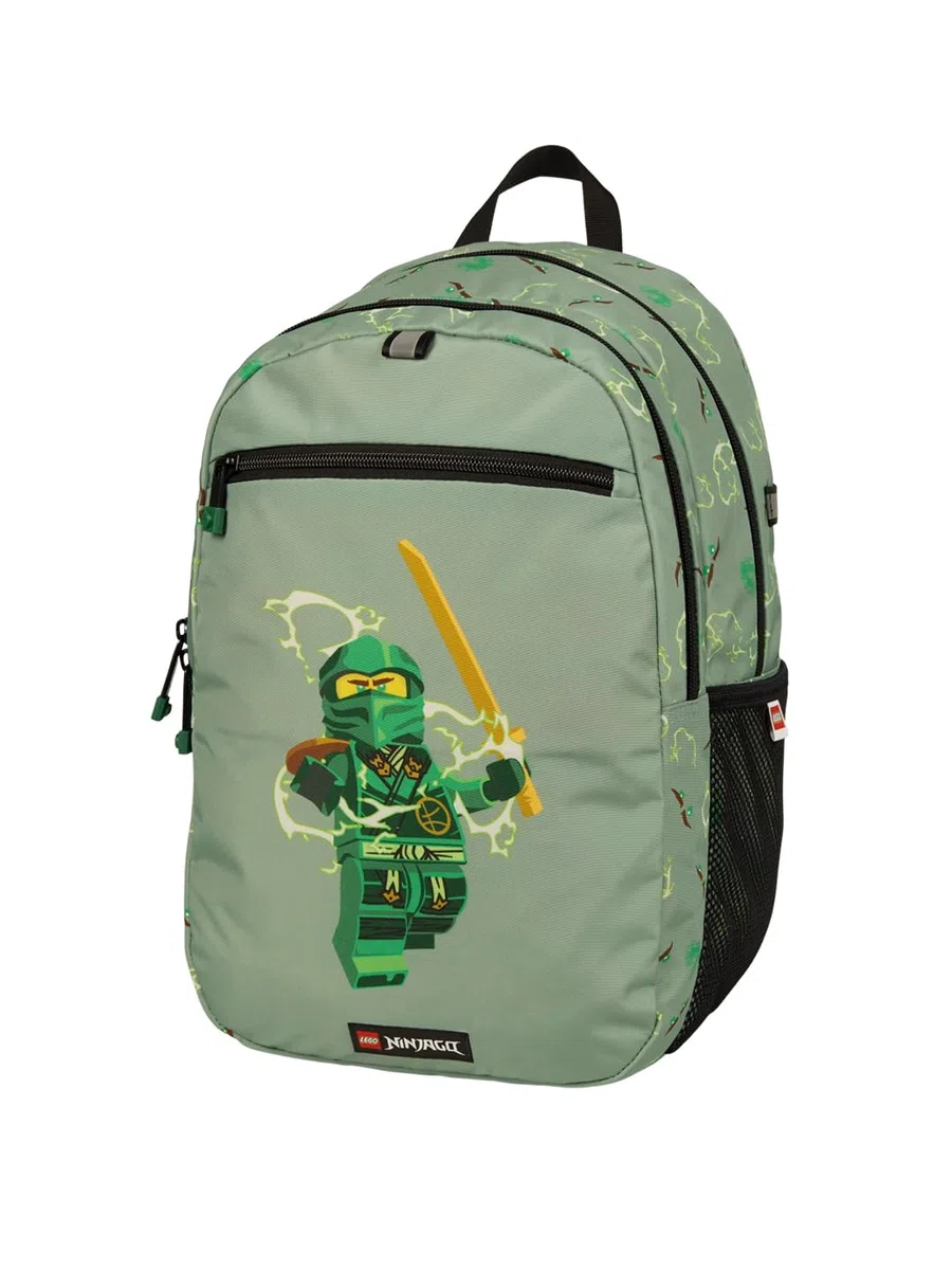 LEGO® NINJAGO® Wanderrucksack Kinder Spinjitzu Master – Kinderrucksack Jungen für Schule & Freizeit, 18 L Sportrucksack Kinder mit 2 Fächern, verstellbaren Gurten & Reflektoren