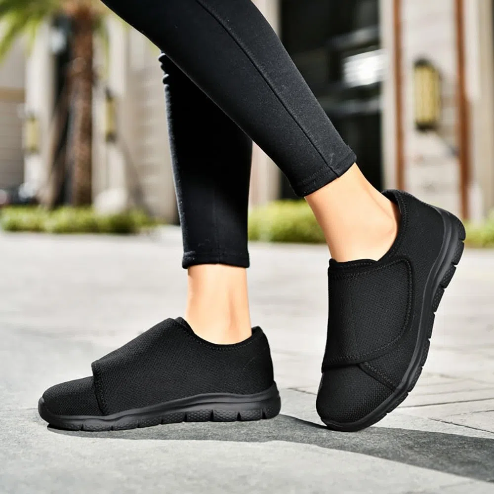 Diabetiker Schuhe Damen Herren Leichte Weit Klettverschuß Walkingschuhe Atmungsaktive Orthopädische Verbandschuh Sandalen Senioren Hausschuhe Gesundheitsschuhe
