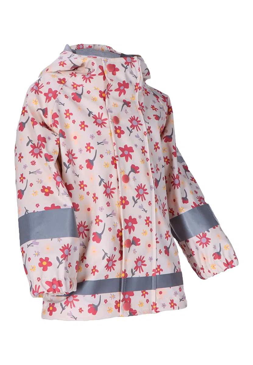 Sterntaler Baby Unisex Regenjacke Kinder Regenjacke Blumen - Regenjacke Kinder - Wasserdicht mit Reissverschluss und verschweißten Nähten - rosa