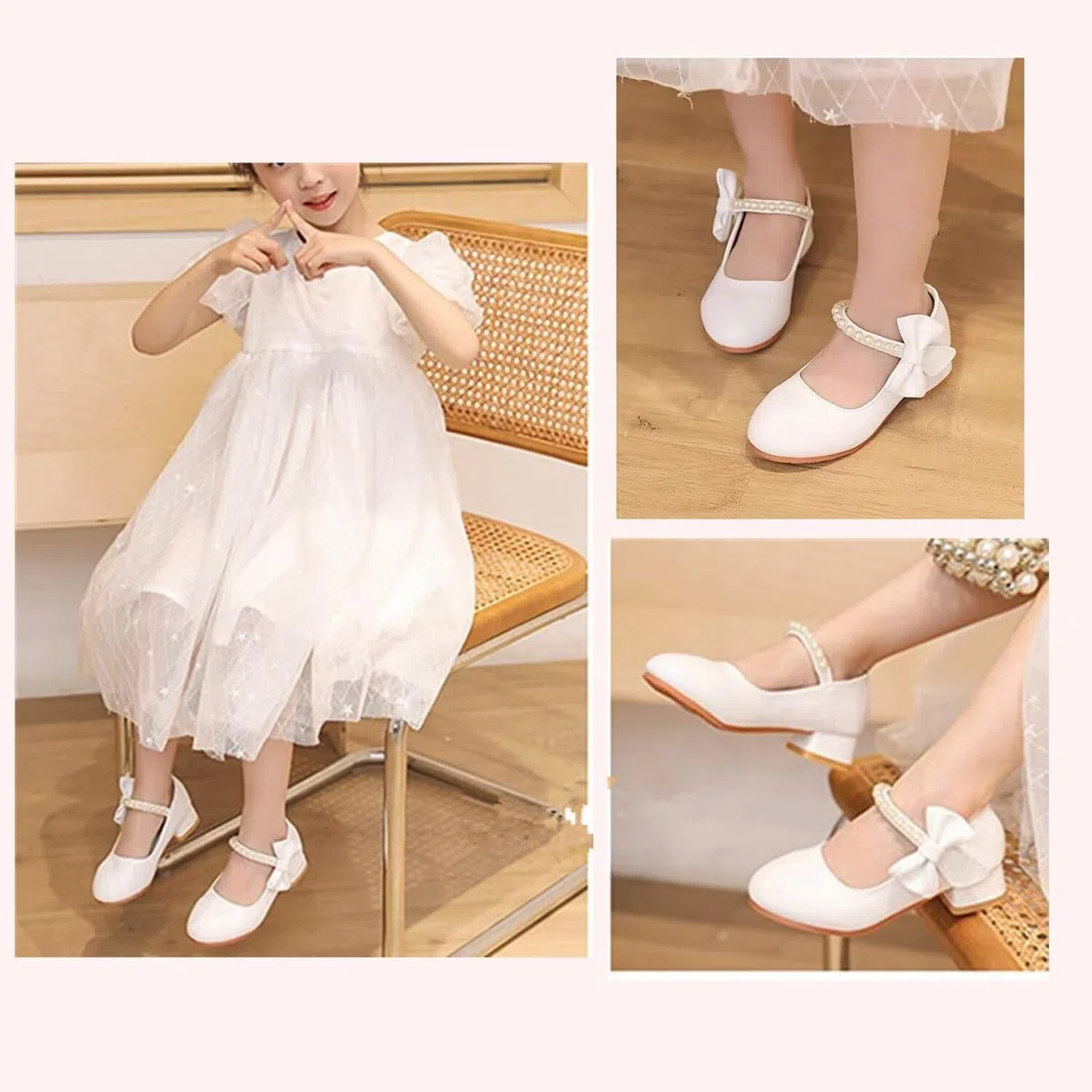 Mädchen Mary Jane Kleine Lederschuhe Mädchen Prinzessin Schuhe Festliche Tanzschuhe Modisch und Bequem